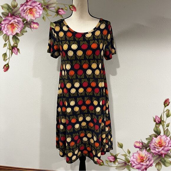 LuLaRoe tulip print short sleeve dress - Picture 1 of 12